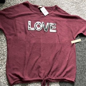 Maroon soft knitted shirt!